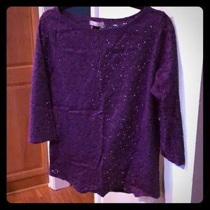 Purple Lacey layering top